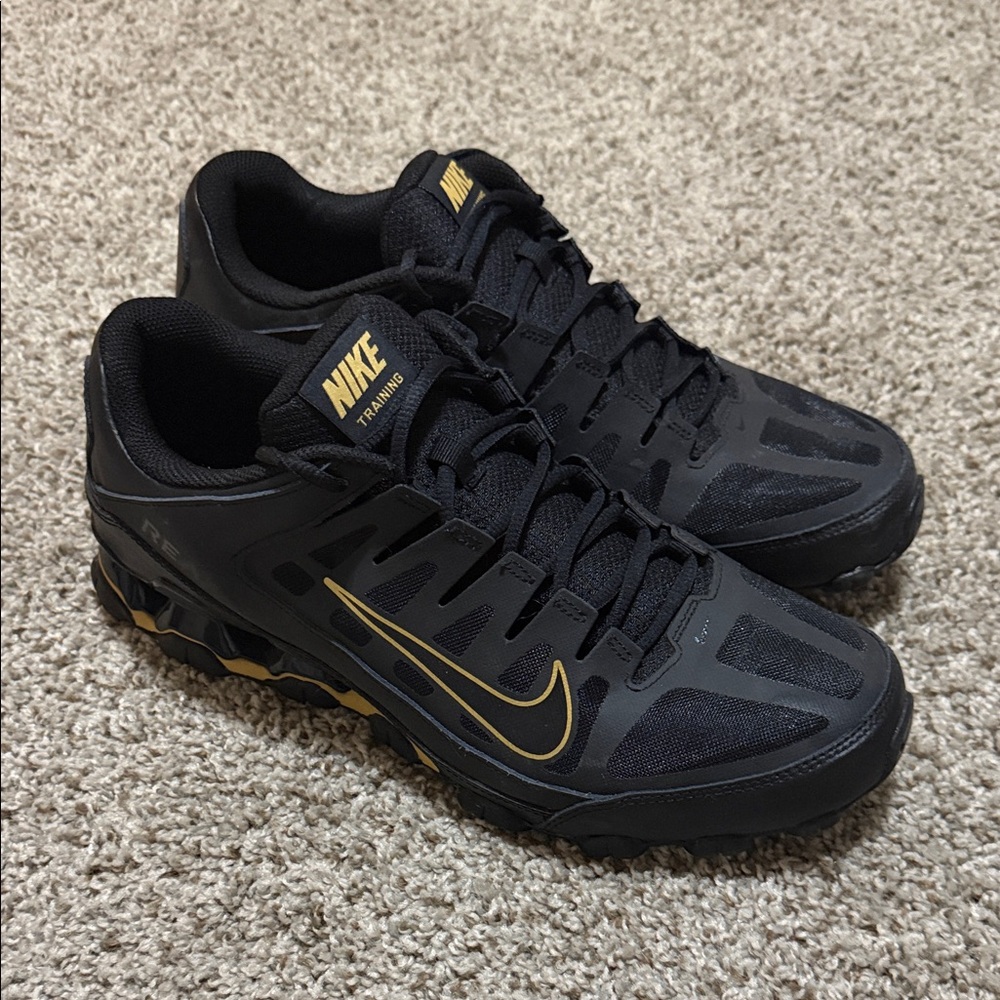 Nike Black and Gold Athletic Sneakers